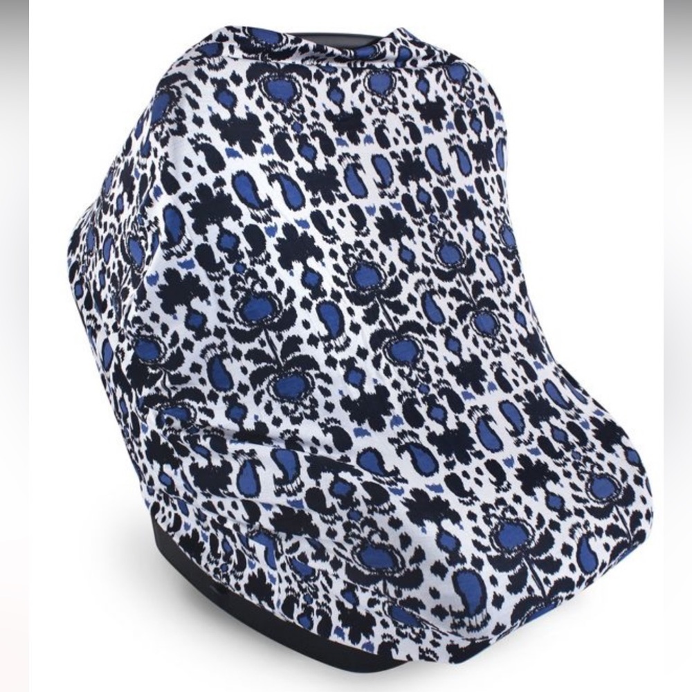 Yoga Sprout Baby Multi-use Car Seat Canopy, Blue Ikat, One Size NWT